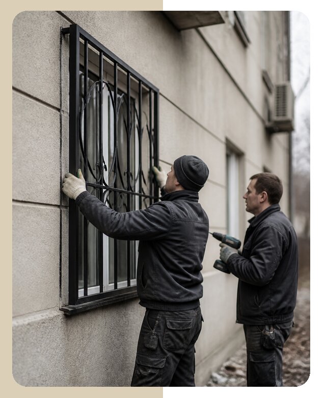 Установка наружных оконных решеток в Алапаевске под ключ